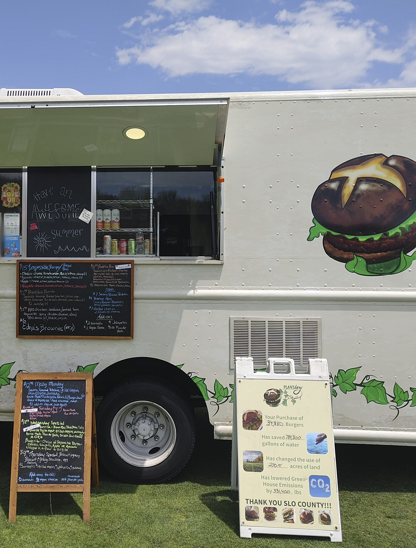 Plant Ivy food truck at Cal Poly